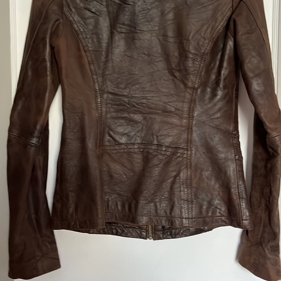 PROMOD BROWN LEATHER JACKET - Picture 6 of 10